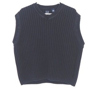VTG Gap Chunky Ribbed Knit Sweater Vest Men's XL Y2K Preppy Grandpa Tennis Golf